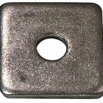 GIBRALTAR 1" Bolt, 2" Square, Black Oxide Finish, Case Hardened Steel Square Flat Washer Z8962H