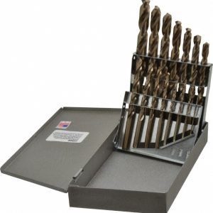 TRIUMPH TWIST DRILL Drill Bit Set: Jobber Length Drill Bits, 15 Pc, 135 &deg;, Cobalt 099826
