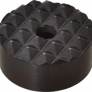 FAIRLANE 1/4-28 Thread, 1" Diam, 1/2" High, Threaded, Coarse Tooth Grade Diamond Serration Tooth Pattern, High Speed Steel, Round Positioning Gripper HS-815