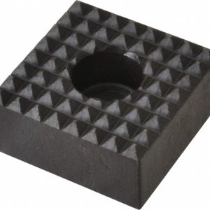 FAIRLANE 1" Square, 1/2" High, 1/4 C Bore SHCS Size, Fine Tooth Grade, Diamond Serration, High Speed Steel, Square Positioning Gripper HS-101-C
