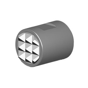 FAIRLANE 10-32 Thread, 3/8" Diam, 1/2" High, Threaded, Extra Fine Tooth Grade Diamond Serration Tooth Pattern, Carbide Tipped, Round Positioning Gripper CT-835