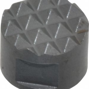 FAIRLANE 10-32 Thread, 1/2" Diam, 3/8" High, Threaded, Fine Tooth Grade Diamond Serration Tooth Pattern, Solid Carbide, Round Positioning Gripper FSC-841