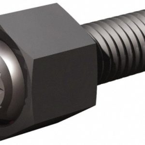 FAIRLANE 5/16-18, 1-1/2" Thread Length, 5/16" Ball Diam, Serrated Ball Pad Surface, Alloy Steel, Black Oxide, Hex Head, Swivel Action Gripper Assemblies BUH-0312X1.5-S