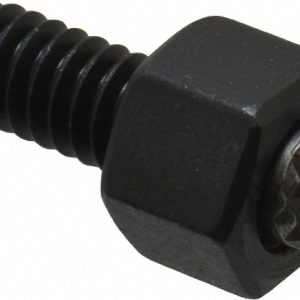 FAIRLANE 1/4-20, 1/2" Thread Length, 1/4" Ball Diam, Serrated Ball Pad Surface, Alloy Steel, Black Oxide, Hex Head, Swivel Action Gripper Assemblies BUH-0250-S