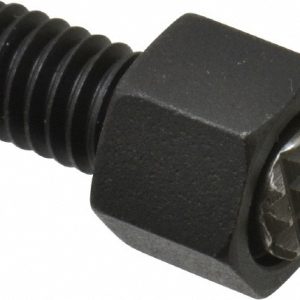 FAIRLANE 5/16-18, 1/2" Thread Length, 5/16" Ball Diam, Serrated Ball Pad Surface, Alloy Steel, Black Oxide, Hex Head, Swivel Action Gripper Assemblies BUH-0310-S