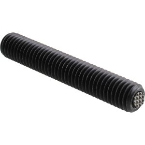 FAIRLANE 1/2-13, 3" Thread Length, 9/32" Ball Diam, Serrated Ball Pad Surface, Alloy Steel, Black Oxide, Threaded, Swivel Action Gripper Assemblies TBU-0510X3-S
