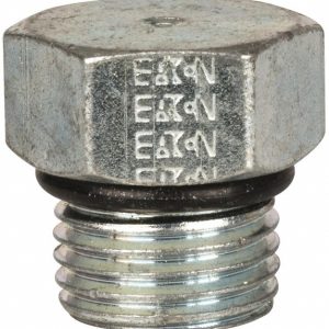 EATON Industrial Pipe Hex Plug: 3/8" Male Thread, Male Straight Thread O-Ring 900598-6S
