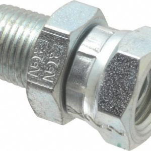 EATON Industrial Pipe Adapter: 1/8-27 Female Thread, 1/8-27 Male Thread, MNPT x FNPSM 2045-2-2S
