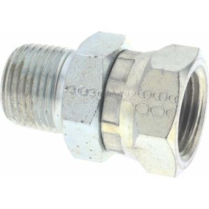 EATON Industrial Pipe Adapter: 3/8-18 Female Thread, 3/8-18 Male Thread, MNPT x FNPSM 2045-6-6S