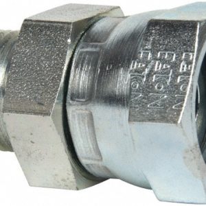 EATON Industrial Pipe Adapter: 1/2-14 Female Thread, 3/8-18 Male Thread, MNPT x FNPSM 2045-8-6S
