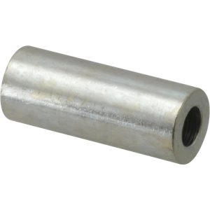 ELECTRO HARDWARE Round Circuit Board Spacer: 1/4" Screw, 1-1/4" OAL, 0.257" ID, 1/2" OD, Steel S1407-M10-F21-K