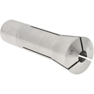 VALUE COLLECTION R8 Collet: 3/8", 0.0007" TIR, Round, 7/16-20 Drawbar Thread 231-4724
