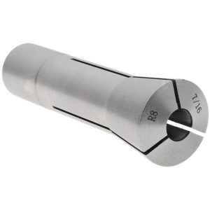 VALUE COLLECTION R8 Collet: 7/16", 0.0007" TIR, Round, 7/16-20 Drawbar Thread 231-4728
