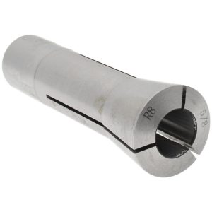 VALUE COLLECTION R8 Collet: 5/8", 0.0007" TIR, Round, 7/16-20 Drawbar Thread 231-4740