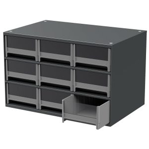 AKRO-MILS 9 Drawer, Small Parts Modular Steel Frame Storage Cabinet 19909