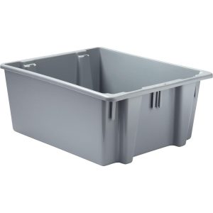 RUBBERMAID Polyethylene Storage Tote: 100 lb Capacity FG173100GRAY