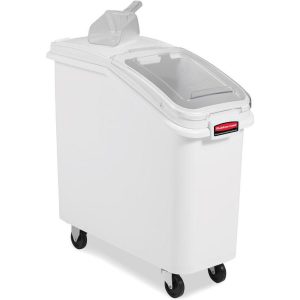 RUBBERMAID Structural Foam Basket Truck: 2.8 cu ft, 28" High, 13-1/8" Wide, 29-1/4" Long FG360088WHT