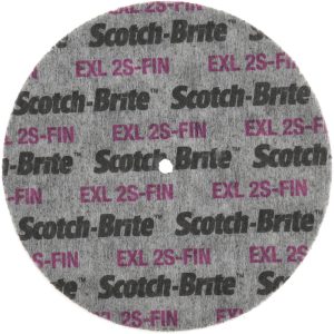 3M Deburring Wheel: 5" Dia, 1/4" Face Width, 1/4" Hole, Density 2, Silicon Carbide 7100111508