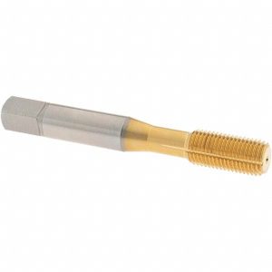 OSG Thread Forming Tap: 3/8-24 UNF, Modified Bottoming Chamfer, Cobalt, TiN Finish 1400137305