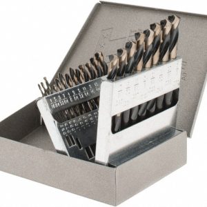 TRIUMPH TWIST DRILL Drill Bit Set: Maintenance Length Drill Bits, 21.0 Pc, 135 deg, High-Speed Steel 090549