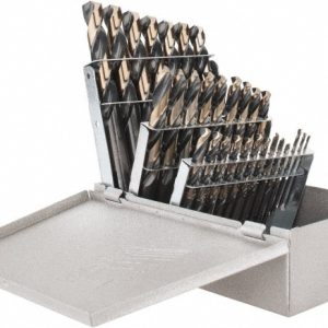 TRIUMPH TWIST DRILL Drill Bit Set: Maintenance Length Drill Bits, 29.0 Pc, 135 deg, High-Speed Steel 090552