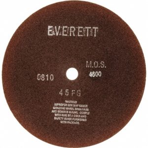 EVERETT Cut-Off Wheel: 12" Dia, 1/8" Thick, 1" Hole, Aluminum Oxide 45FG-12 DRY