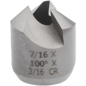 CRAIG TOOLS INC. 7/16" Cutter Head Dia, 3/16" Pilot Hole Dia, High Speed Steel Reverse Countersink 180-4L