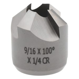 CRAIG TOOLS INC. 4 Flutes, 9/16" Cutter Head Dia, 1/4" Pilot Hole Dia, High Speed Steel Reverse Countersink 180-6L
