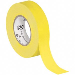 VALUE COLLECTION Electrical Tape: 3/4" Wide, 7 mil Thick, Yellow T96461810PKY