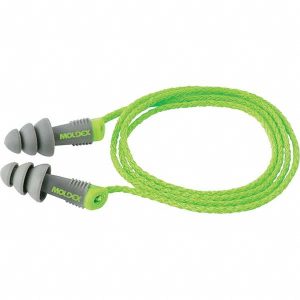 MOLDEX Earplug: 27dB, Thermoplastic Elastomer, Flanged, Push-In Stem, Corded 6435