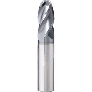 SUPERMILL Ball End Mill: 1/2" Dia, 2" LOC, 4 Flute, Solid Carbide 5250984