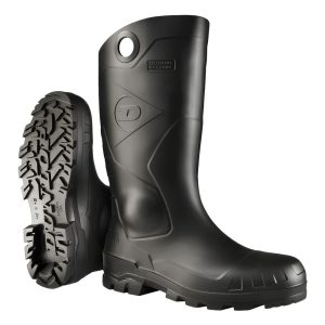 DUNLOP PROTECTIVE FOOTWEAR Work Boot: Size 10, PVC, Plain Toe 86775.10