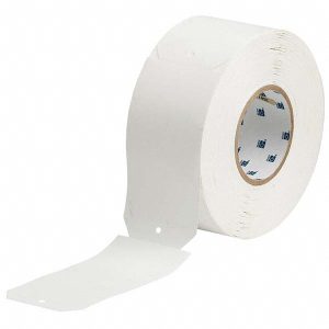 BRADY Label Maker Label: White, Polyethylene, 500 per Roll 20499