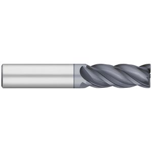 TITAN USA Corner Radius End Mill: 5/16" Dia, 13/16" LOC, 0.0150" Radius, 4 Flute, Solid Carbide TC22644