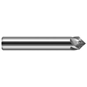 HARVEY TOOL Chamfer Mill: 1/4" Dia, 1/4" Shank Dia, 90 deg, 2 Flute, Solid Carbide, Single End 860516