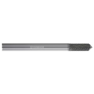 COREHOG Diamond Pattern Router Bit: 0.375" Dia, 1" LOC, 3" Shank Dia, Drill Point C35013