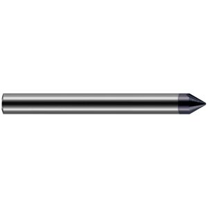 HARVEY TOOL Engraving Cutter: 45 &deg;, 1/8" Dia, Tip Radius Point, Solid Carbide 825708-C6