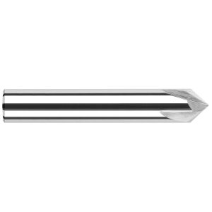 HARVEY TOOL Chamfer Mill: 1/2" Dia, 1/2" Shank Dia, 60 deg, 2 Flute, Solid Carbide, Single End 960430