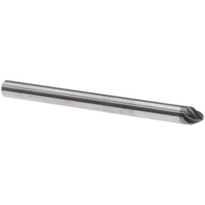 HARVEY TOOL Chamfer Mill: 1/8" Dia, 1/8" Shank Dia, 60 deg, 5 Flute, Solid Carbide, Single End 899008-C3