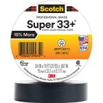 3M Electrical Tape: 3/4" Wide, 76' Long, 7 mil Thick, Black 7100201470