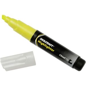 ABILITYONE Highlighter: Fluorescent Yellow, Chisel Tip 7520009044476