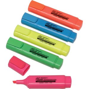 ABILITYONE Highlighter: Assorted Colors, Chisel Tip 7520014636556