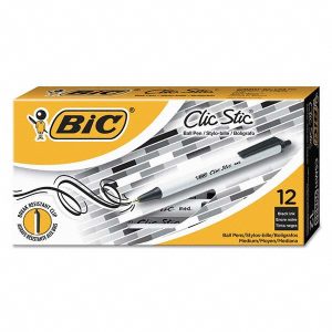 BIC Ball Point Pen: 1 mm Tip, Black Ink BICCSM11BK