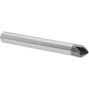 HARVEY TOOL Chamfer Mill: 5/16" Dia, 5/16" Shank Dia, 90 deg, 4 Flute, Solid Carbide, Single End 873245-C3