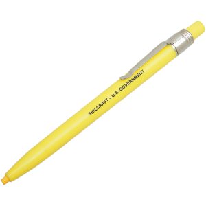 ABILITYONE China Marker: Mechanical Wax/Grease Pencil/Marker, Yellow, with Clip 7520002236676