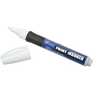 ABILITYONE Paint Marker: Oil Based, Medium Point, Erogomic Rubber Grip, White, 6/Set 7520015889102