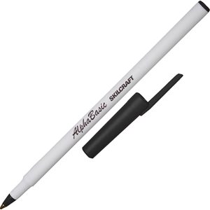 ABILITYONE Ball Point Pen: Medium Tip, Black Ink 7520014845267