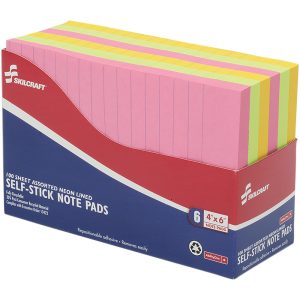 ABILITYONE Self-Stick Note: 100 Sheets, 4 x 6" Sheet 7530014181212