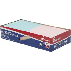 ABILITYONE Self-Stick Note: 100 Sheets, 3 x 3" Sheet, Unruled 7530014562249