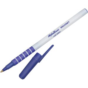 ABILITYONE Ball Point Pen: 1 mm Tip, Blue Ink 7520015573156